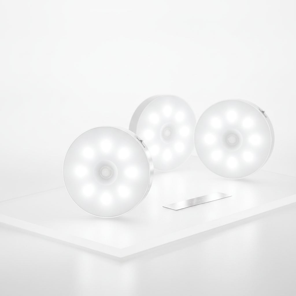 Rechargeable Motion-Sensored Magnetic Puck Lights (3-Pack)
